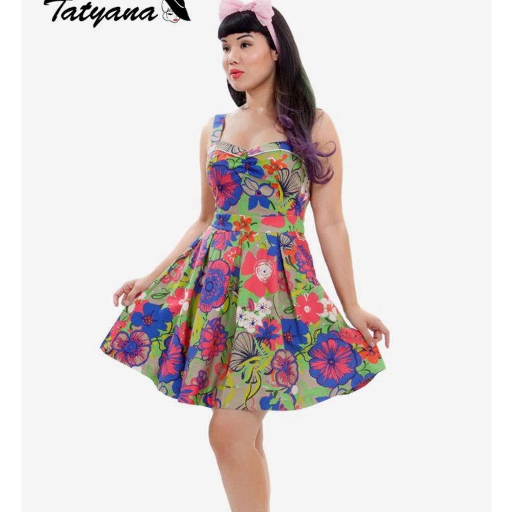 Floratina Beach Bash pinup rockabilly floral funky